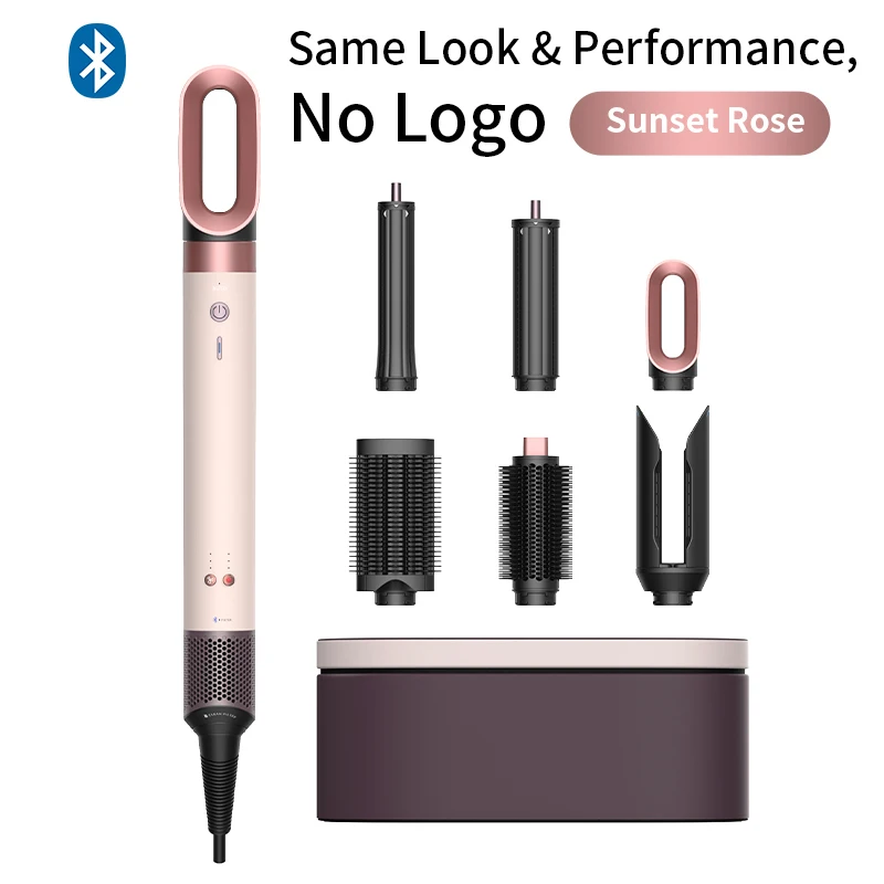 7-in-1 Multi-Haartrockner-Styler mit automatischem Lockenstab, Heißluftbürste, sanfte Glättbürste, negativ-Ionen-Schnelltrocknungsdüse, Geschenkbox Image