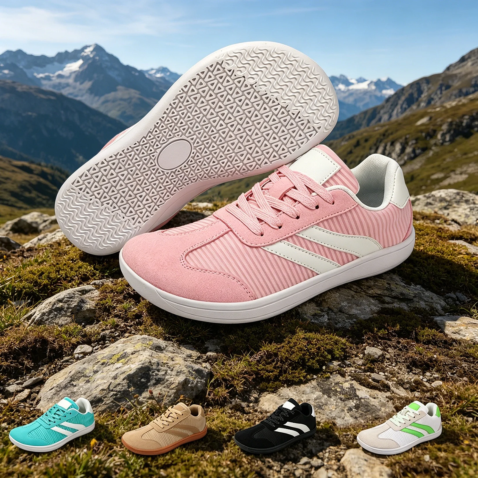 Unisex Leichte Outdoor-Laufschuhe mit Breiter Zehenbox Frühling Sommer Casual Wanderschuhe für Männer und Frauen