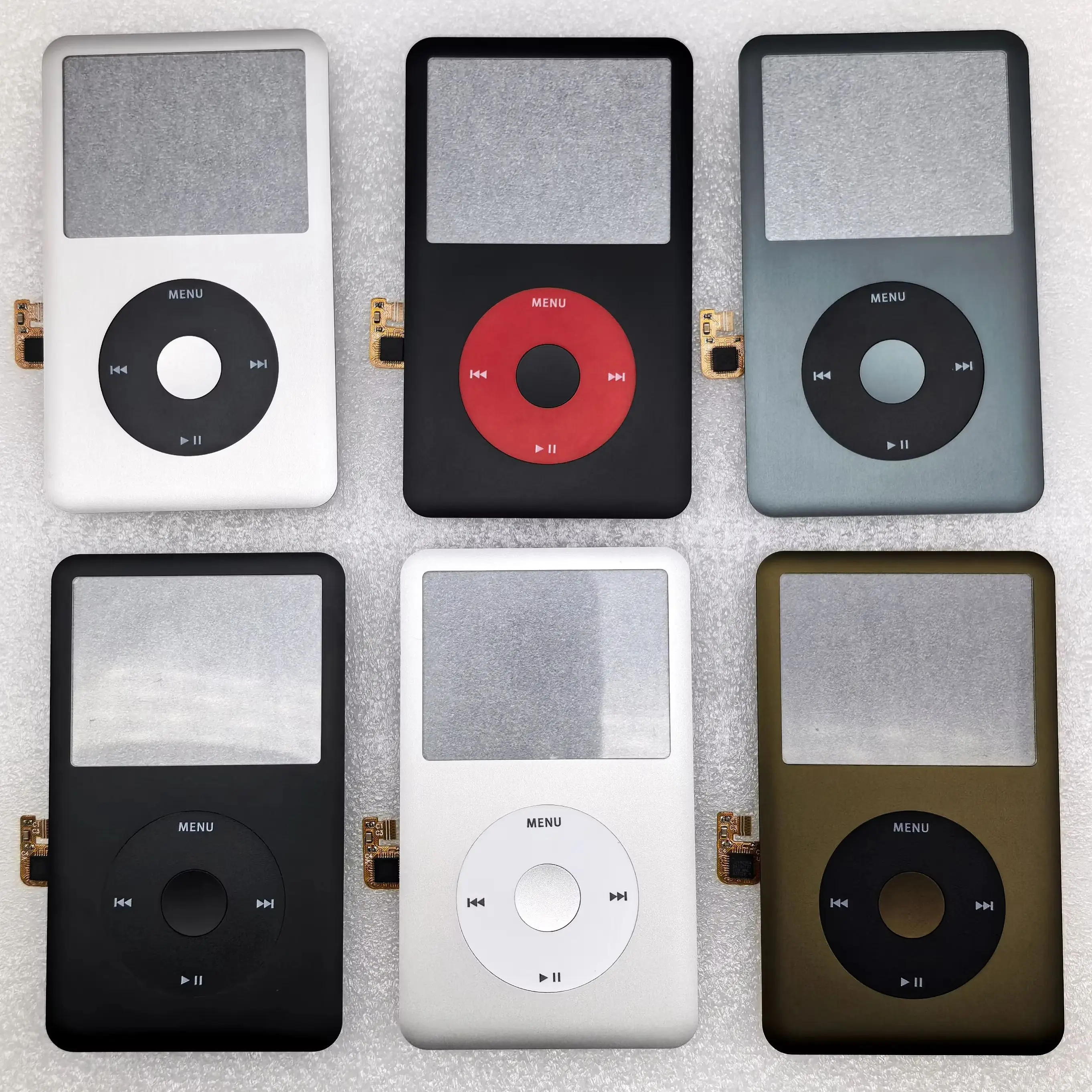Für iPod Classic 6. und 7. Generation A1238 - Galvanisierte Metall-Frontabdeckung mit Clickwheel und Tasten, Passend für 80GB 120GB 160GB Modelle Image