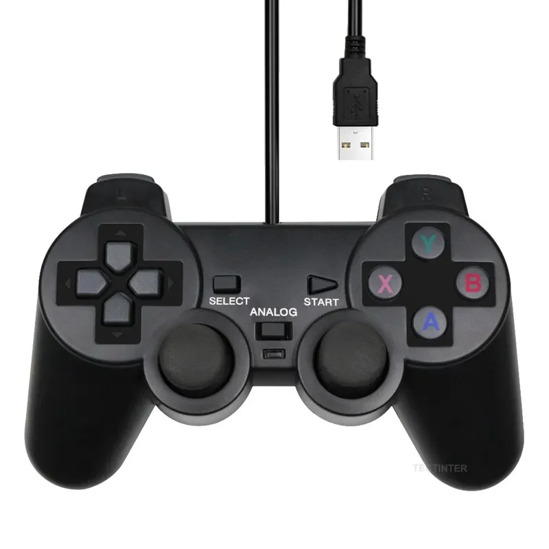 Kabelgebundener USB-PC-Gaming-Joystick Gamepad Spielcontroller für Windows Laptop Computer WinXP Win7 Win8 Win10 Gaming-Zubehör Image