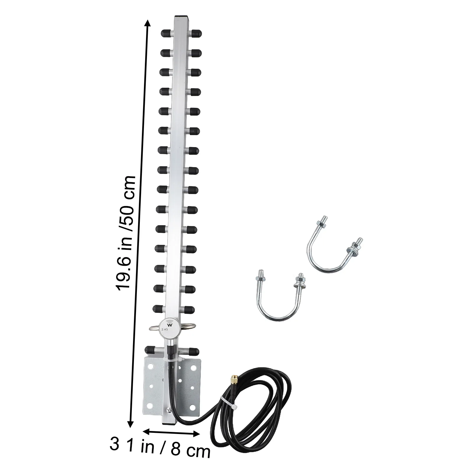 2,4 GHz WLAN-Antenne 25 dBi 50,00 x 8,00 x 4,00 cm Outdoor-Richtungssignal für WLAN-Router, Frequenzbereich 2400–2500 MHz Image