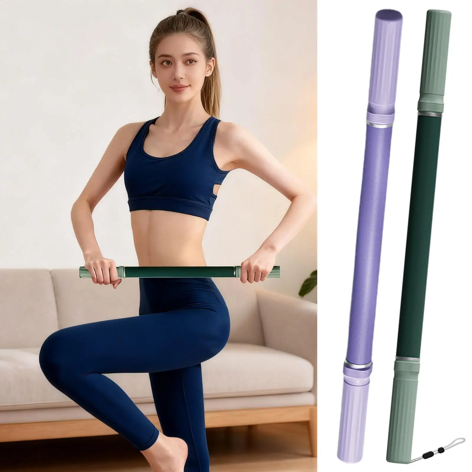 Yoga-Stab für Dehnung und Entspannung Ergonomisches Trainingsgerät für Körperdehnung für Sport, Outdoor und Heimtraining Image