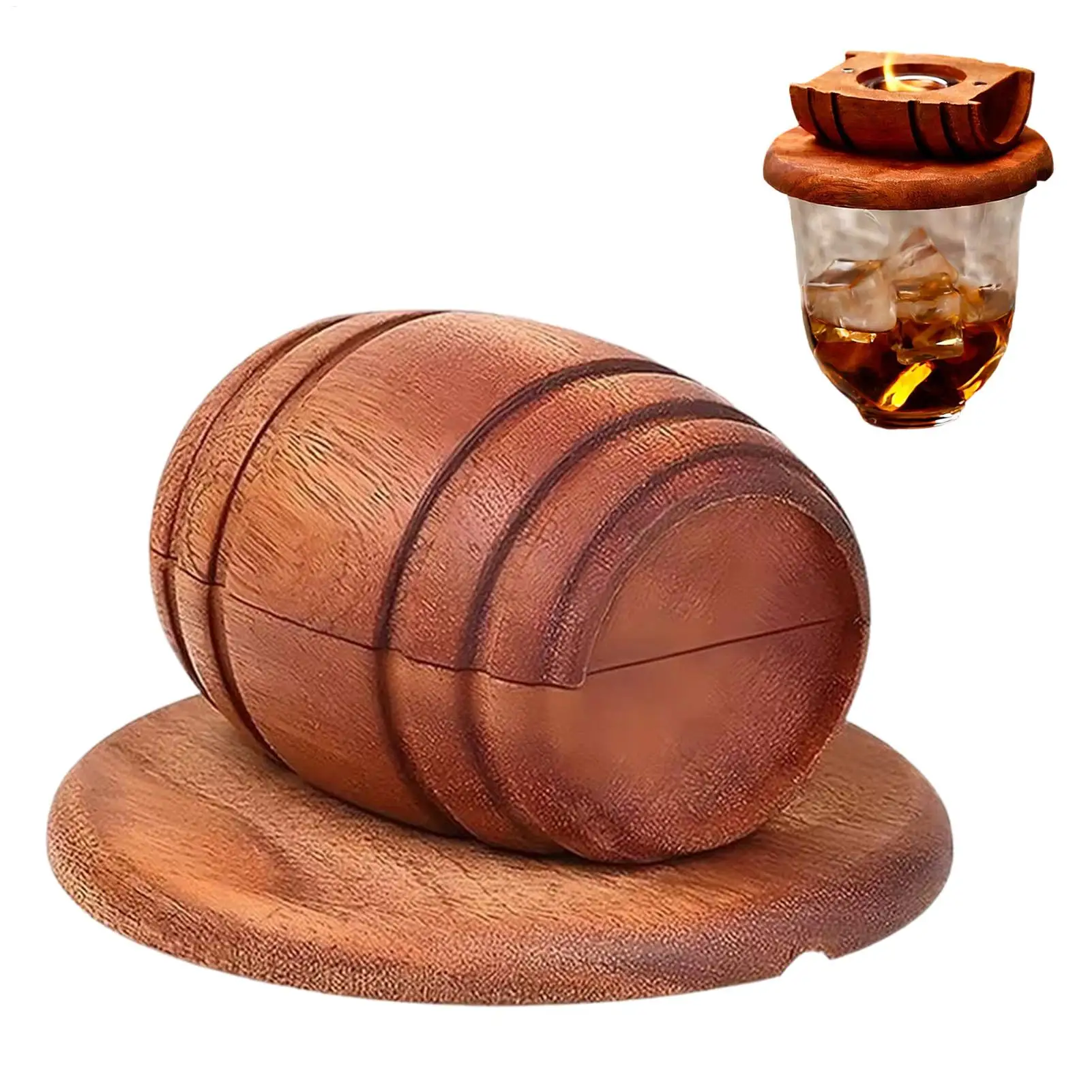 Holz-Whiskey-Smoker für Cocktails, Premium-Holz-Smoker-Aufsatz für Spirituosen, Infusor für die Hausbar, Geschenk für Männer, Väter, Ehemänner