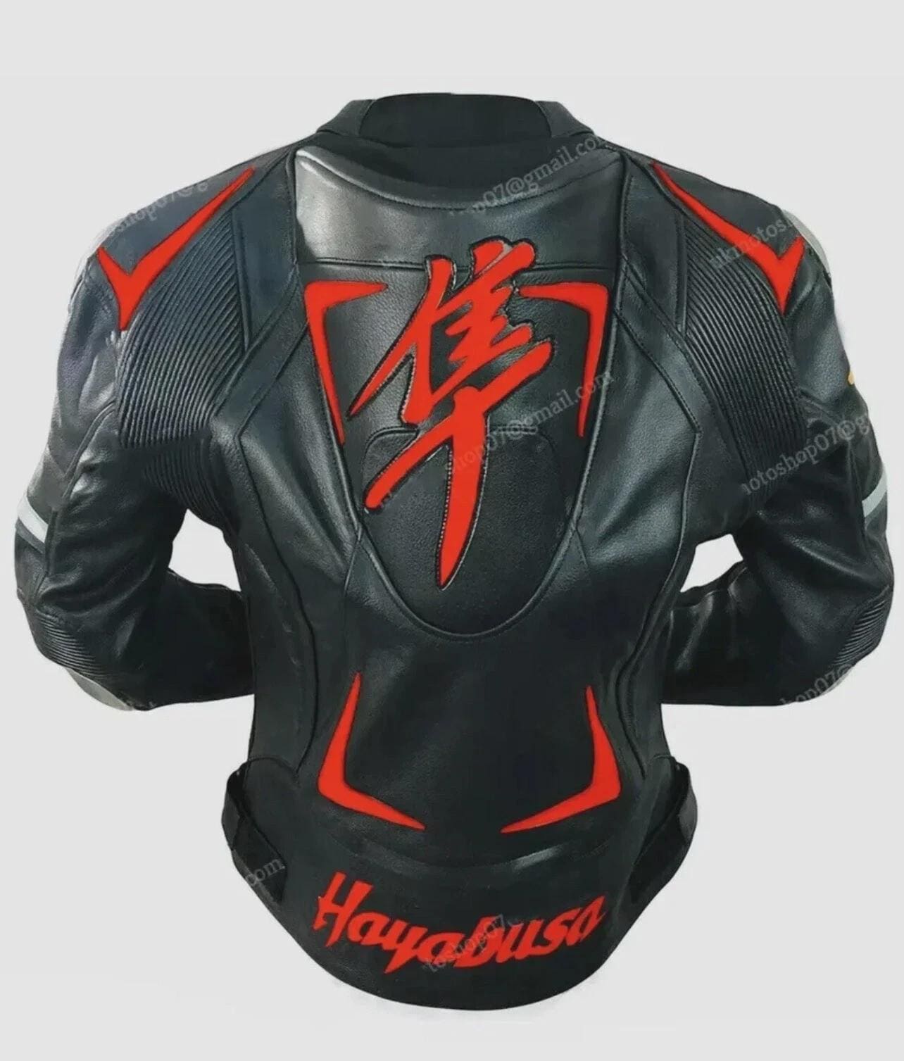 Giacca da motociclista in pelle bovina Suzuki Hayabusa Racing con armatura CE Nuova giacca da motociclista Suzuki nera e rossa - Abbigliamento da moto