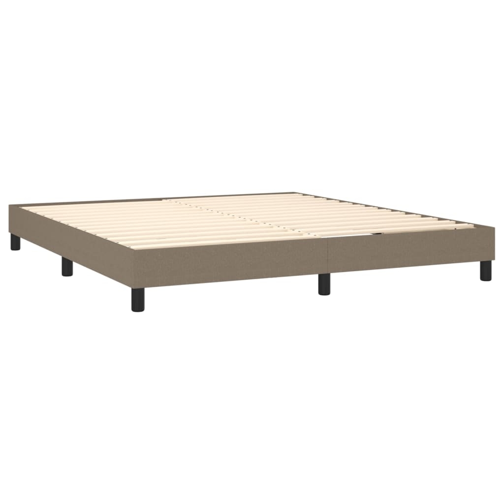 Décoshop26 - Lattenrost auf Beinen Bettgestell 180x200 cm taupefarbener Stoff TDL0206930 Image