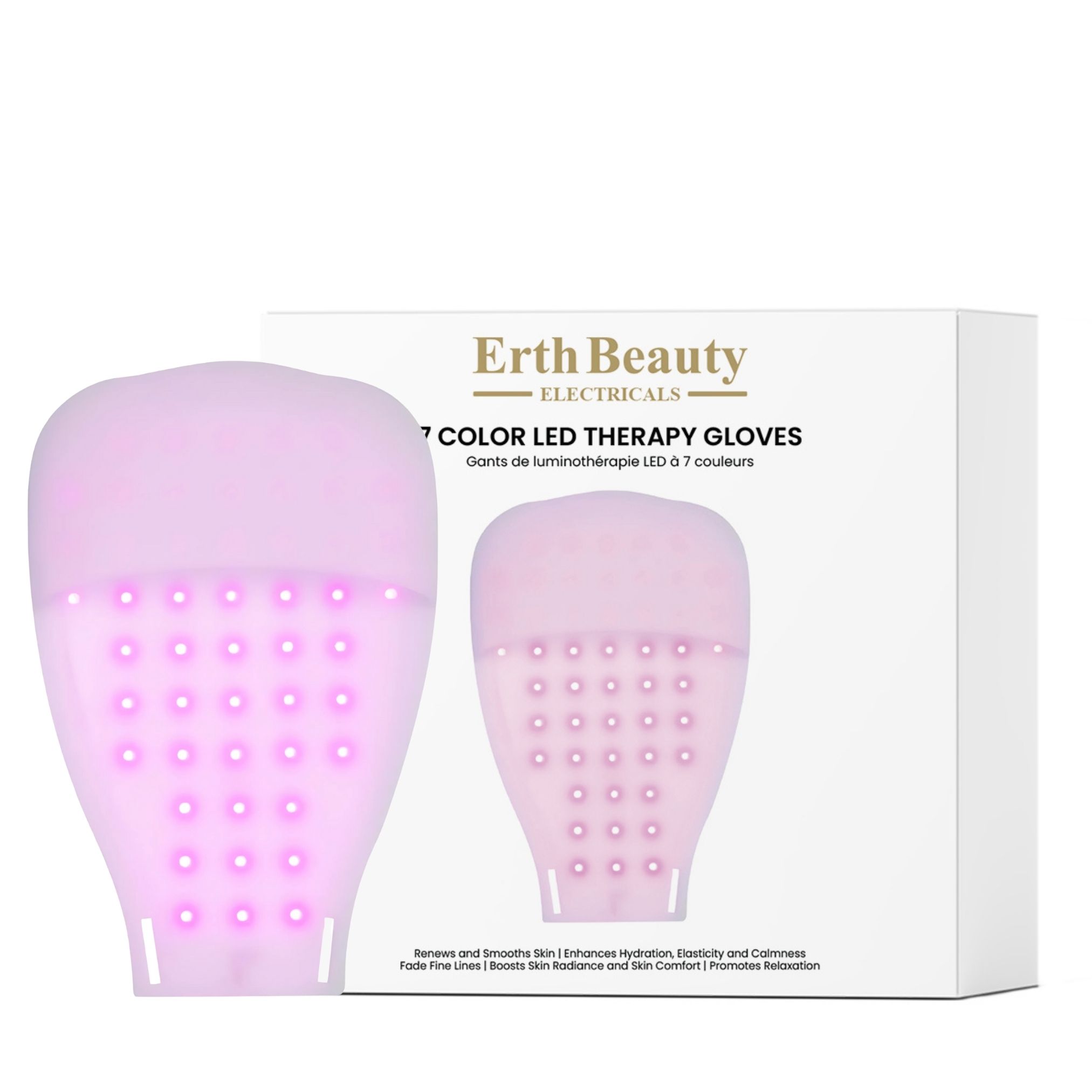 ErthSkin London Guanti LED Terapia Rigenerante 7 Colori 1 St