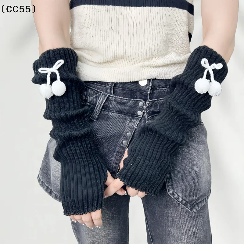 ieniaCC55 ParqueArm Sleeves Sweet Cool Hot Girl Gestrickte fingerlose Handschuhe Ärmel Cos Hand Sleeves Image
