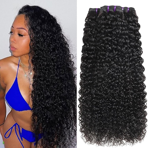 4 Bündel Haarwebereien Brasilianisches Haar Bodywave Haarverlängerungen Echthaar Verlängerung Haarbündel One-Pack-Lösung 8-30 Zoll Schwarz Damen Geruchsfrei Sicherheit Image
