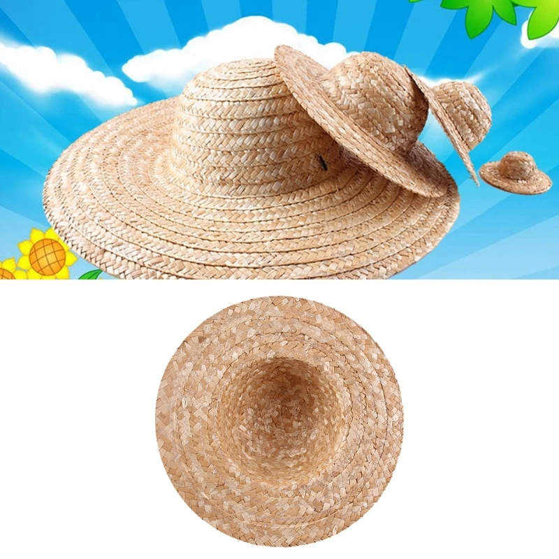 Modischer Sonnenhut für Outdoor-Aktivitäten. Strohhut zum Selbermachen, Malen und Dekorieren Image