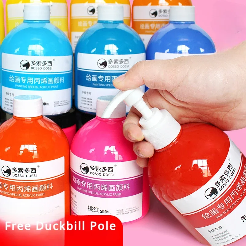 500 ml große Flasche Acrylfarbe Set Presse Wandmalerei 37 Farben Handmalerei Schuhe Kleidung Graffiti Diy Stoff wasserdicht