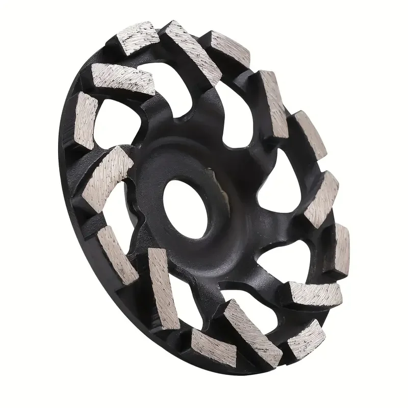 5-Zoll-Beton-Schleifscheiben, 7/8 Zoll Dorn-Schleifscheibe mit Diamantsegmenten zum Entfernen von Farbe-Epoxid-Beschichtungen, Schwarz Image