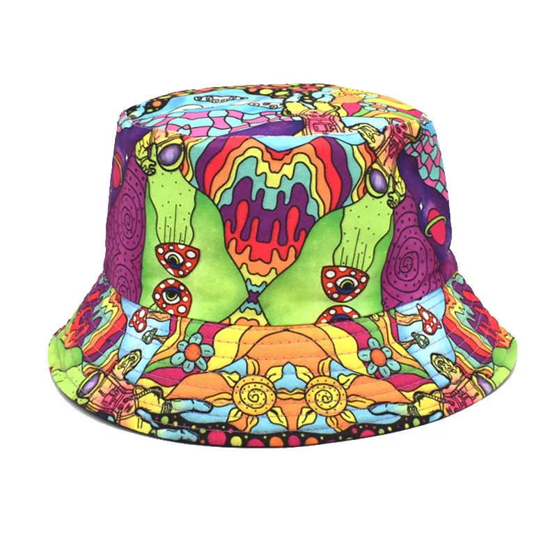 Modischer Fischerhut mit Blumenmuster für Damen und Herren, Hip-Hop-Streetwear, Sommer, Outdoor, Sonnenschutz, Reise, Strand, Panama-Stil