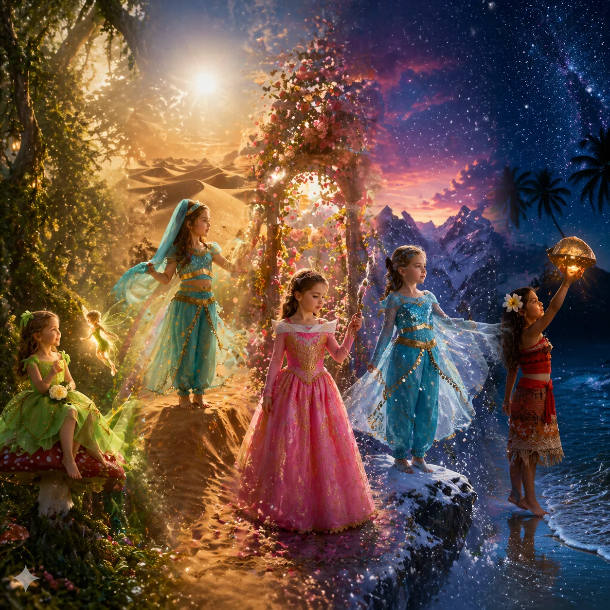 Elsa Anna Schneewittchen Aurora Moana Rapunzel Belle Ariel Meerjungfrau Prinzessinnenkleid für Mädchen Kostüm Karneval Party Outfit 2-8 Jahre