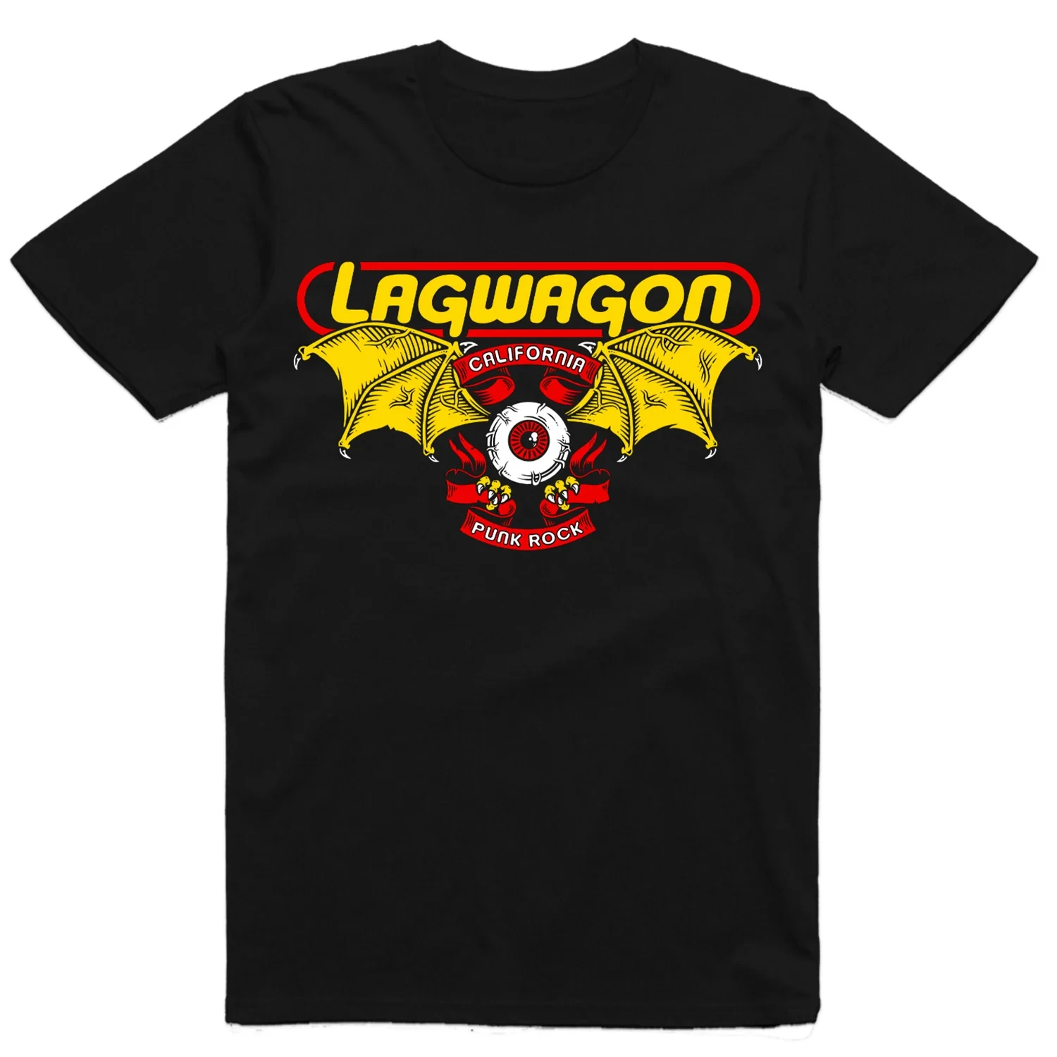 2026 American Hip Hop Herren Baumwoll-T-Shirt ‌ Lagwagon Band Cotton Black Print Overszied Kurzarm Unisex T-Shirt Herrenbekleidung