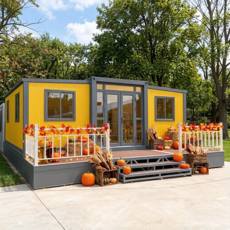 Casa Container Espandibile, Casa Mobile di Lusso, Casa Prefabbricata Portatile, Mini Casa Prefabbricata con 2-3 Camere da Letto, Stanze da Giardino, Cabine