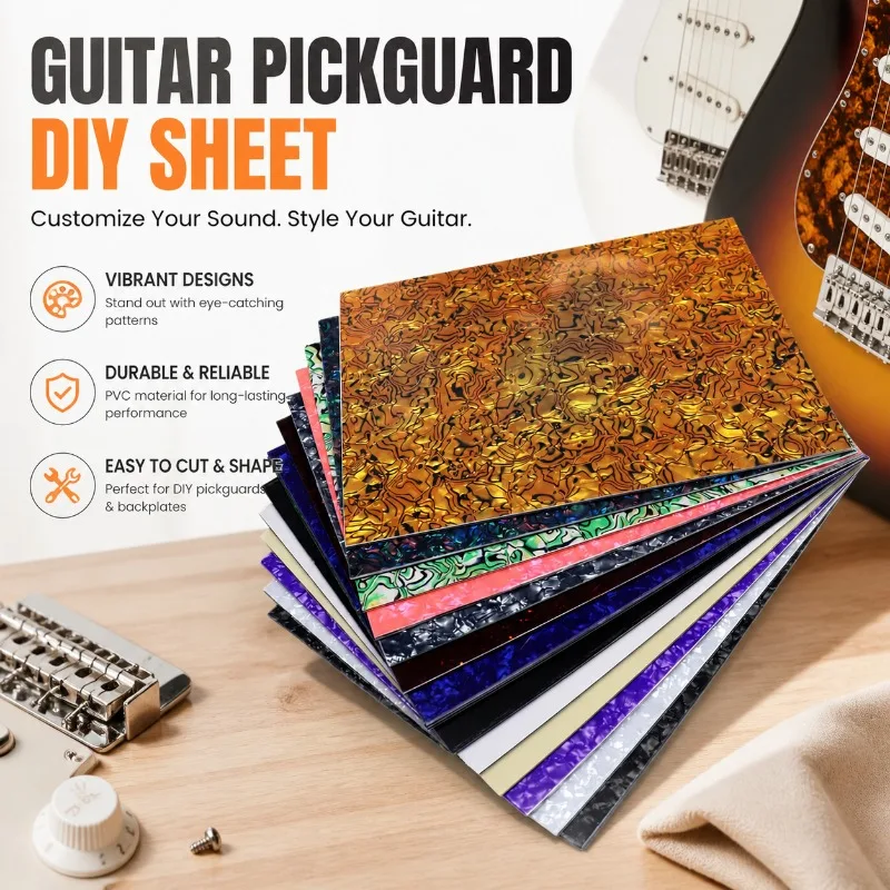 Gitarren-Schlagbrett PVC 3-lagig DIY-Platte Kratzschutz Rückplatte für ST TL Gitarre JB-PB Bass Zubehör