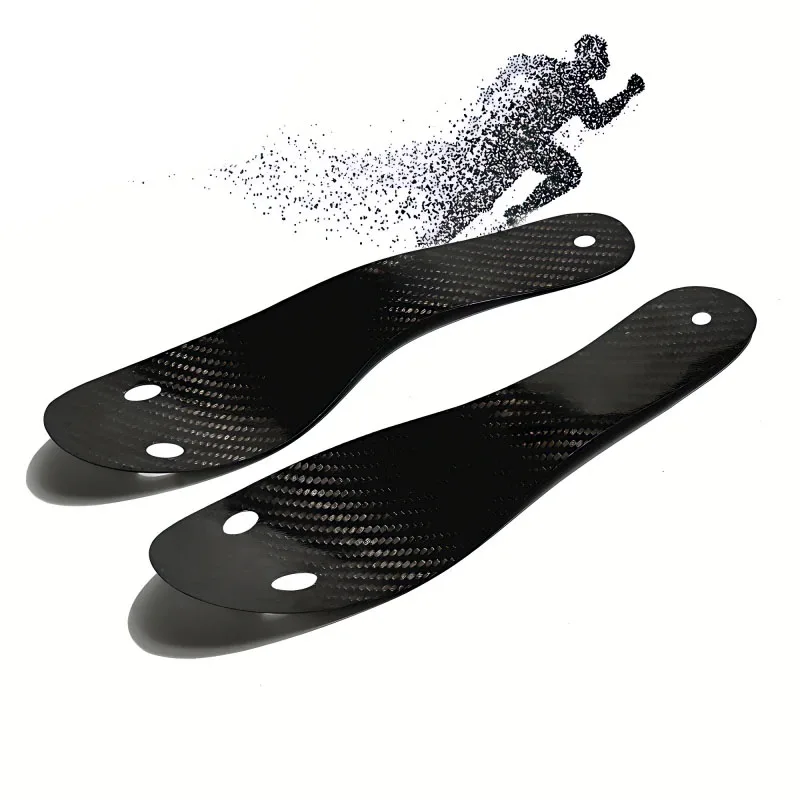 Carbon Plate Strong Boost Einlegesohle 35 ° für Laufen, Fußgewölbeunterstützung, Sport, verbesserte Anti-Tors, 1 Paar Kohlefaser-Einlegesohle, volle Fußpalme Image