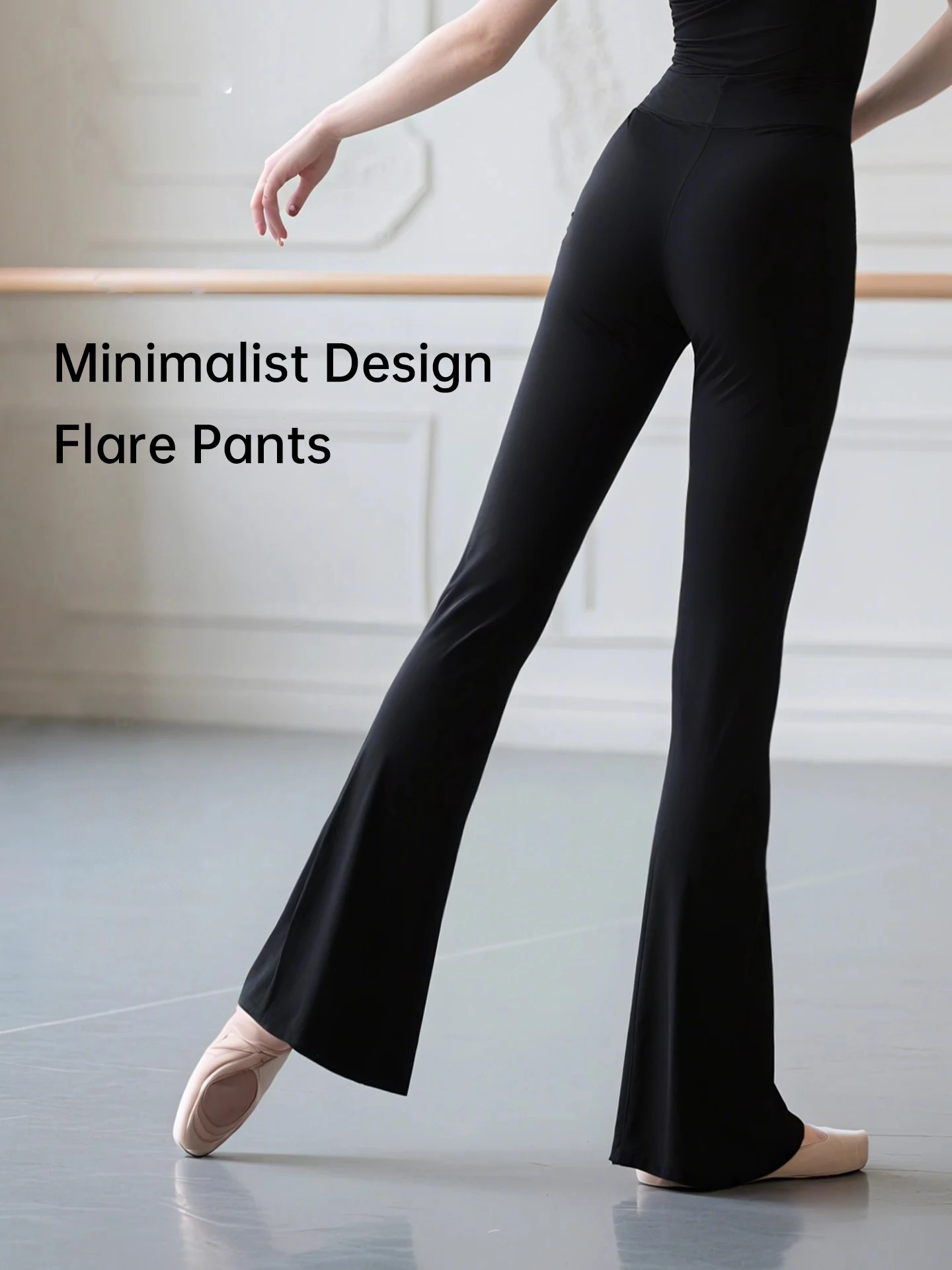 Tanzhosen für Frauen, Ballett-Schlaghosen, Stretch-Bootcut-Yogahosen, Tanzstrumpfhosen für Erwachsene, Trainingsleistung Image