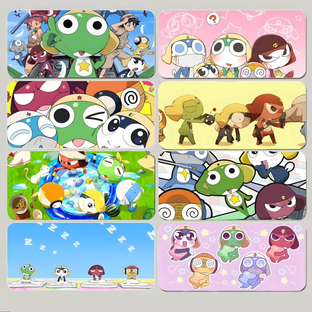 Comedic K-Keroro Gunsous Mauspad, großes Gaming-Mauspad mit dickem, genähtem Rand, rutschfeste Schreibtischunterlage Image