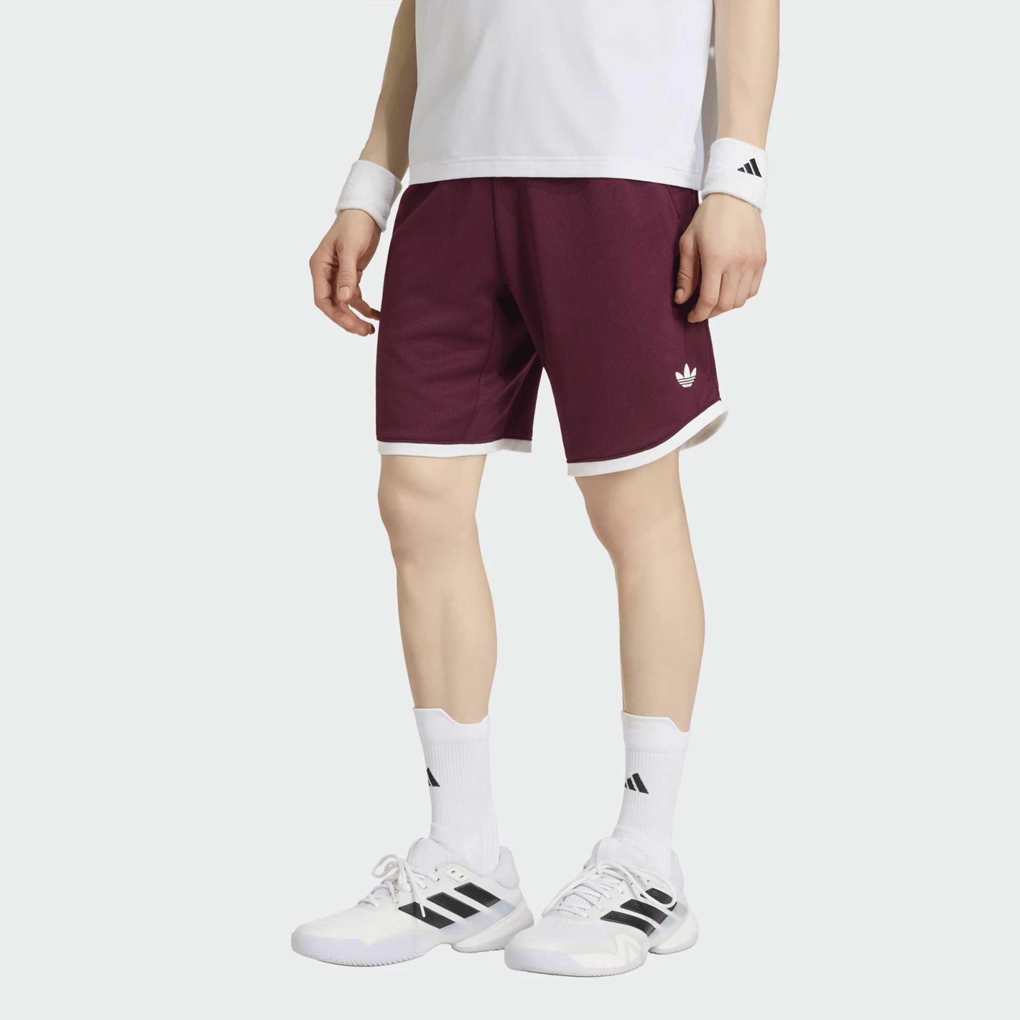 adidas Classic Shorts Men's Tennis Apparel Maroon