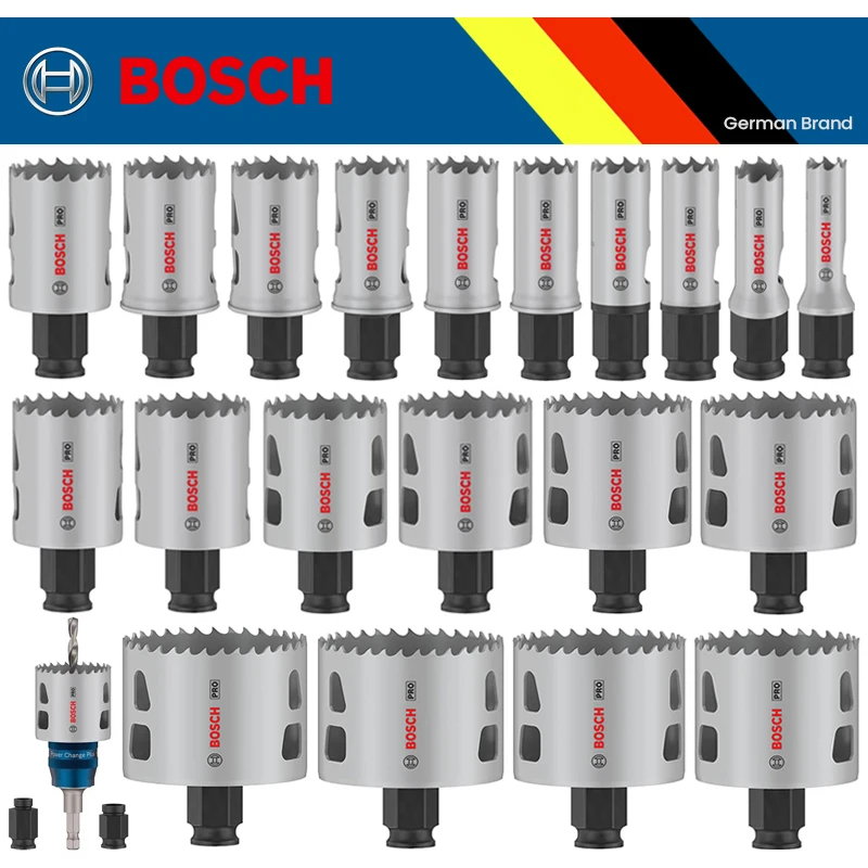 Bosch Lochsäge Professional Pro Series Bimetall-Kobalt-Hohlbohrer für Holz und Metalle Durchmesser 20-76mm Bohrer-Zubehör Image