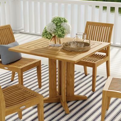 36 inch Square Pyramid Teak Dining Table