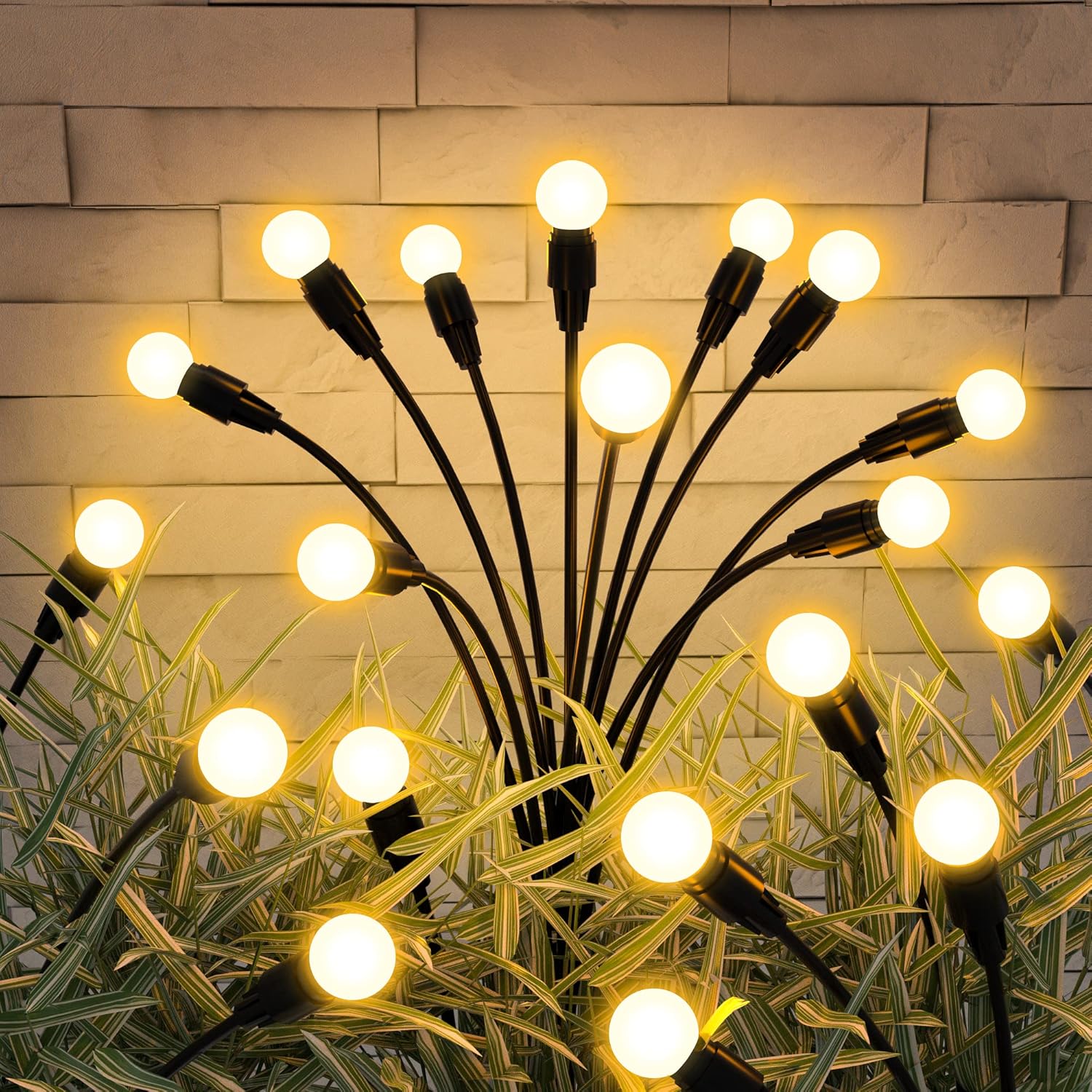 Luci Solari Da Giardino, Confezione Da 2, 10 Luci Solari A Led, Luci Solari Da Esterno Impermeabili, Luci Solari, Luci Da Giardino Effetto Lucciola