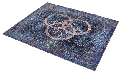 Drum N Base Vintage Drum Rug Blue B-Stock