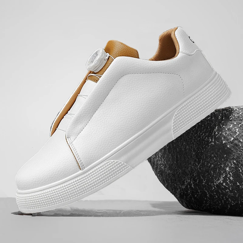 Herren-Freizeitschuhe, sportliche Freizeitschuhe und Alltags-Outdoor-Wanderschuhe, erhältlich in Schwarz, Weiß und Blau.