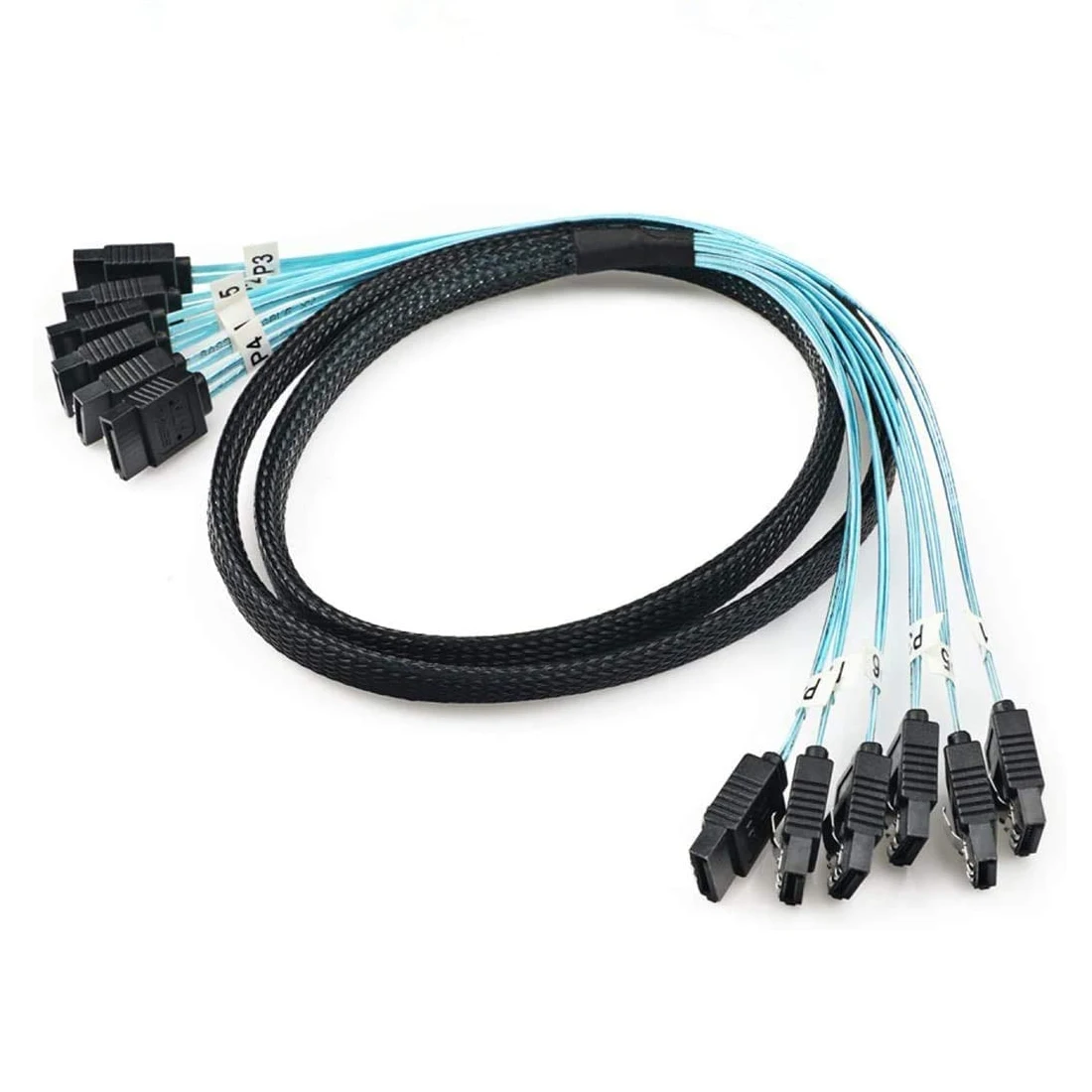 4/6 teile/satz Sata Zu Sata Kabel 6 Ports/Set Datum Kabel Sata 7 Pin Zu Sata 7 Pin Sas kabel 6Gbps HDD Splitter Kabel Für Server Image