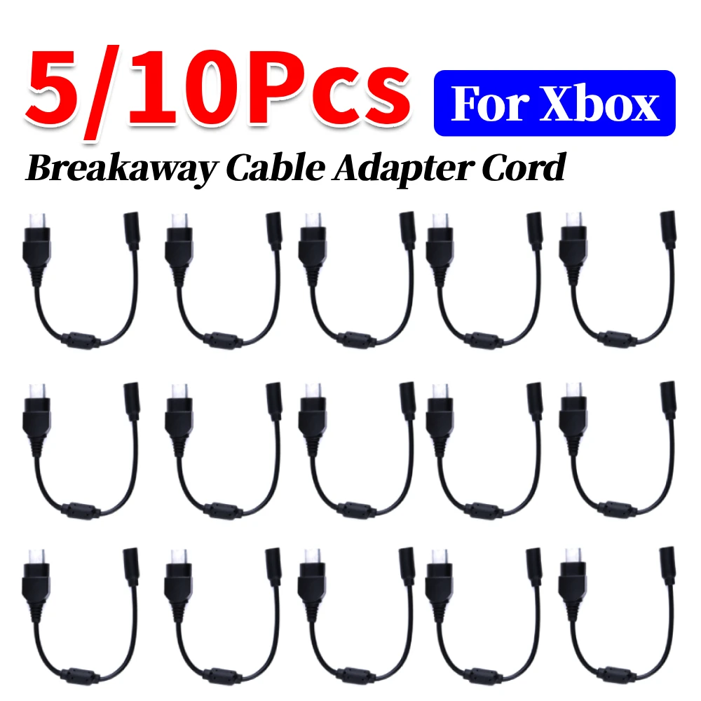 5/10 Stück Breakaway-Kabeladapter für Xbox-Konsolen-Controller, professionelles Breakaway-Verlängerungskabel, Ersatz-Zubehör Image