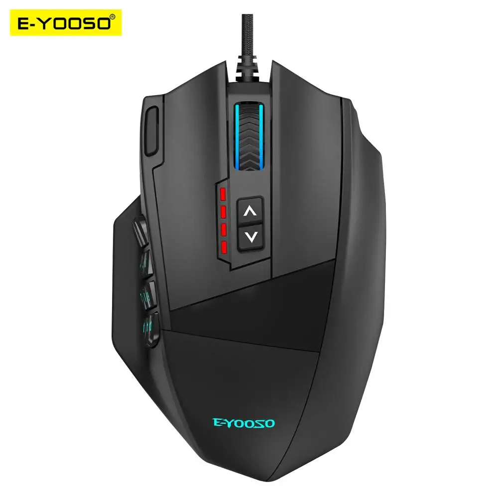 E-YOOSO X-39 USB-verkabelte RGB-Gaming-Maus 24000 DPI SG8960 19 Tasten programmierbare optische Spielmäuse für Computer PC Laptop Image