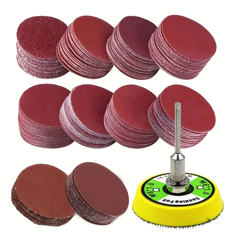52/102 Stück 2 Zoll 50 mm Schleifblatt Pad 60-2000 Körnung Schleifen Polierpad Kit für rotierende Werkzeuge Schleifpapier Kit Zubehör Image