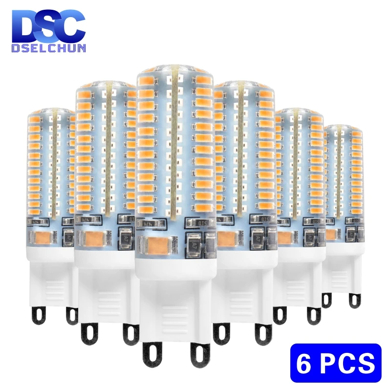 6 teile/los G9 LED 3W 4W 5W 6W 220V-240V LED G9 Lampe Led-lampe SMD 2835 3014 LED G9 Licht Ersetzen 30W/60W Halogen Lampe Licht