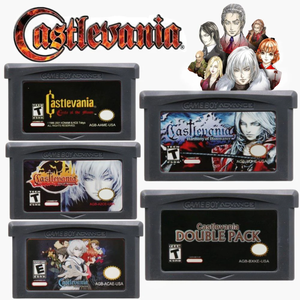 Castlevania GBA-Spieleserie Videospiel-Kassette 32-Bit-Spielkonsole Speicherkarte Asia of Sorrow Dissonance für GBASP NDSL