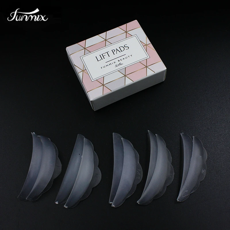 5 Paare/schachtel Silikon Wimpern Dauerwelle Pad Recycling Wimpern Stangen Schild heben 3D Wimpern Curler Make-Up Zubehör Applikator Werkzeuge Image