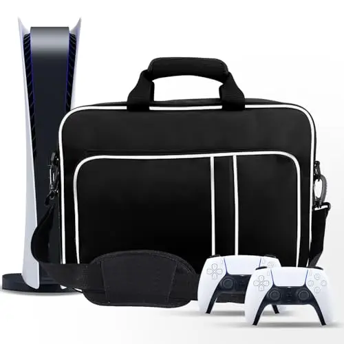 Geeignet für PS5-Reiseschutzhülle, eine tragbare Schutztasche für CD-/Digitalkonsolen, Controller, Spielkarten, Gaming-Headsets. Image