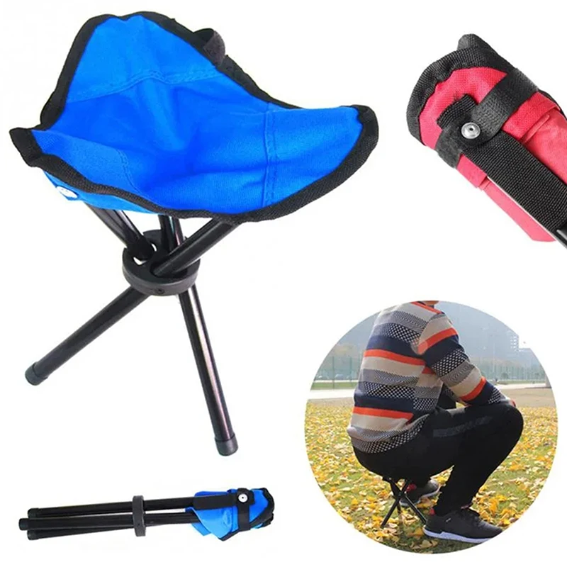 Strandstühle für den Außenbereich, multifunktional, tragbar, Klapphocker, Dreieckshocker, leicht, ultraleicht, für Camping, Angeln, Slacker-Stuhl Image