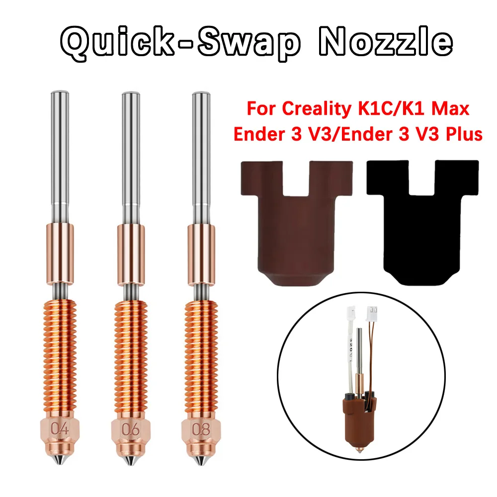 K1 Max Schnellwechsel-Düse K1 SE-Düsen K1C All-in-One-Düse für Creality K1C/K1 Max/Ender 3 V3/Ender 3 V3 Plus 3D-Drucker Image