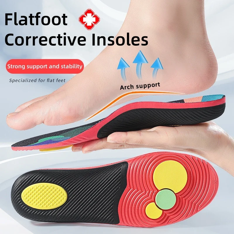 1 Paar Einlegesohlen zur Fußgewölbeunterstützung, Plantarfasziitis, weiche Sohle, stoßdämpfende Sportschuhe, Einlegesohlen, Plattfuß, orthopädische Einlegesohlen für Herren Image