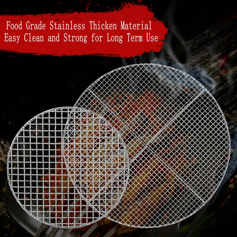 Edelstahl 304, Lebensmittelqualität, 8–75 cm, rund, für Grill, Grill, Drahtgitter, Netznetz