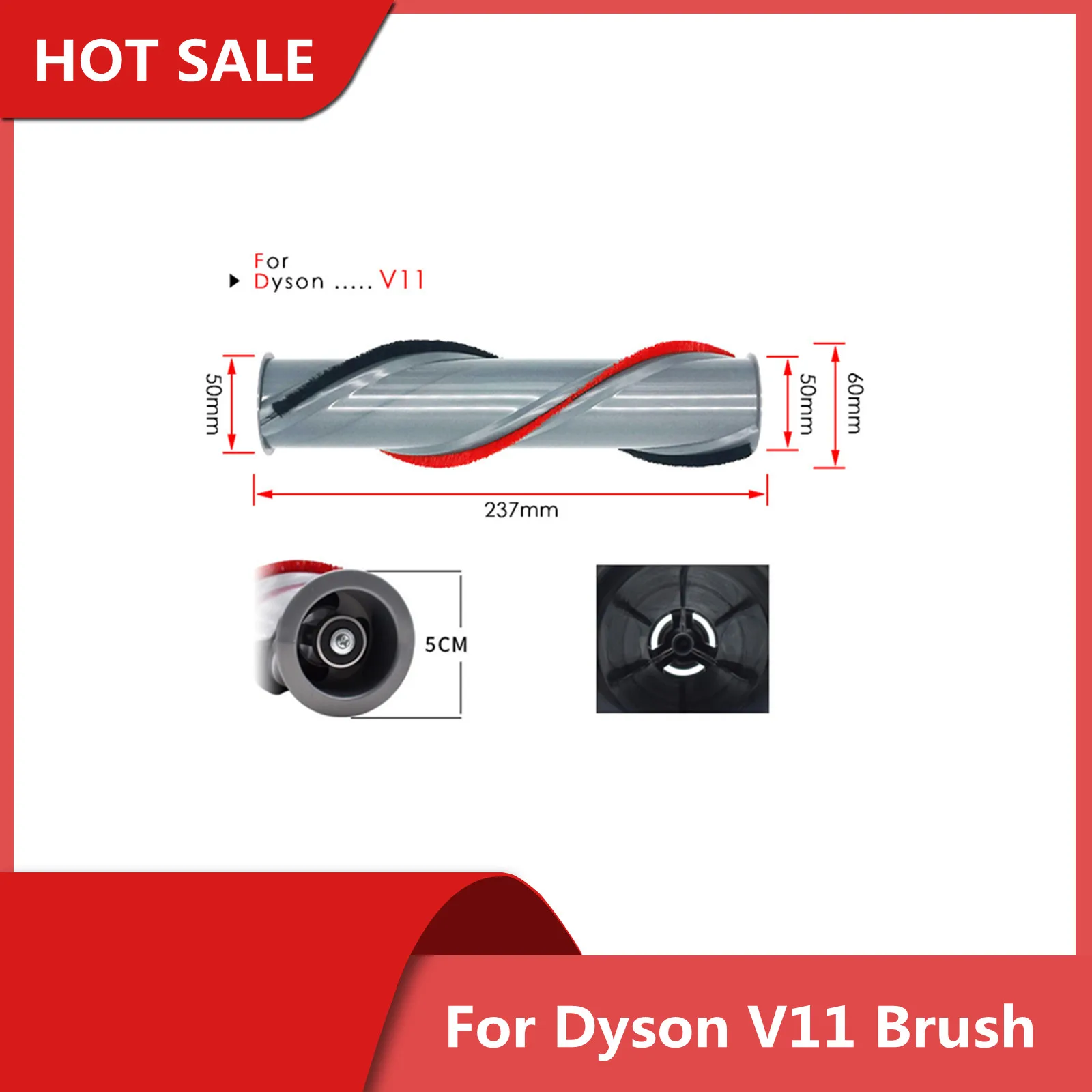Für dyson v11 Bürstenrollen-Ersatz kit kompatibles kabelloses Bürstenrollenreinigerkopf-Bürstenstangen-Rollen teil Image