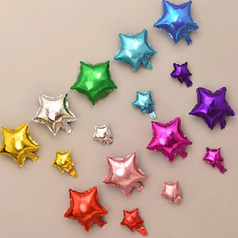 10/20 teile/los 5/10 zoll Stern Herz Folien Ballons Hochzeit Geburtstag Party Hintergrund Decor Luft Aufblasbare Globos Kind geschenk Spielzeug Versorgung Image