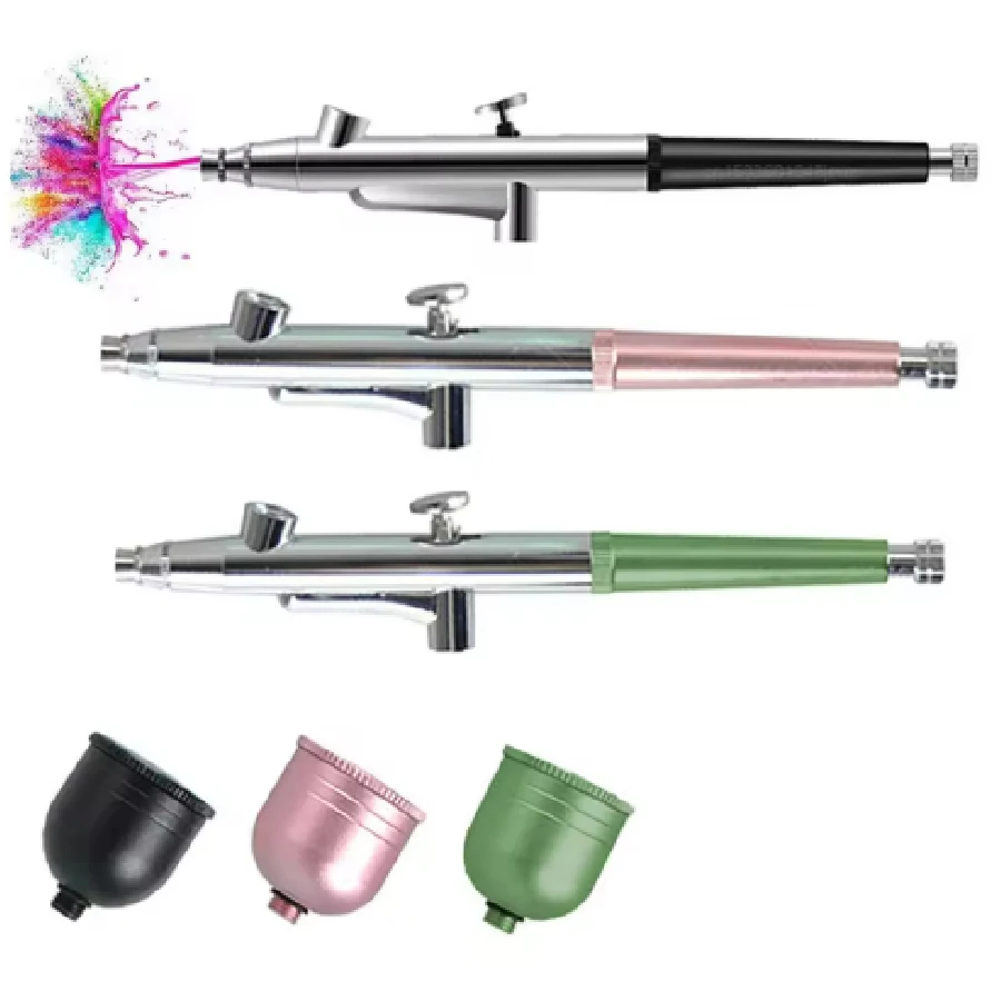 Heißer verkauf Tragbare Single Action Airbrush 0,3mm Düsen Spritzpistole Stift für Modell Kuchen Nagel Auto Malerei Schönheit Inkjet Image