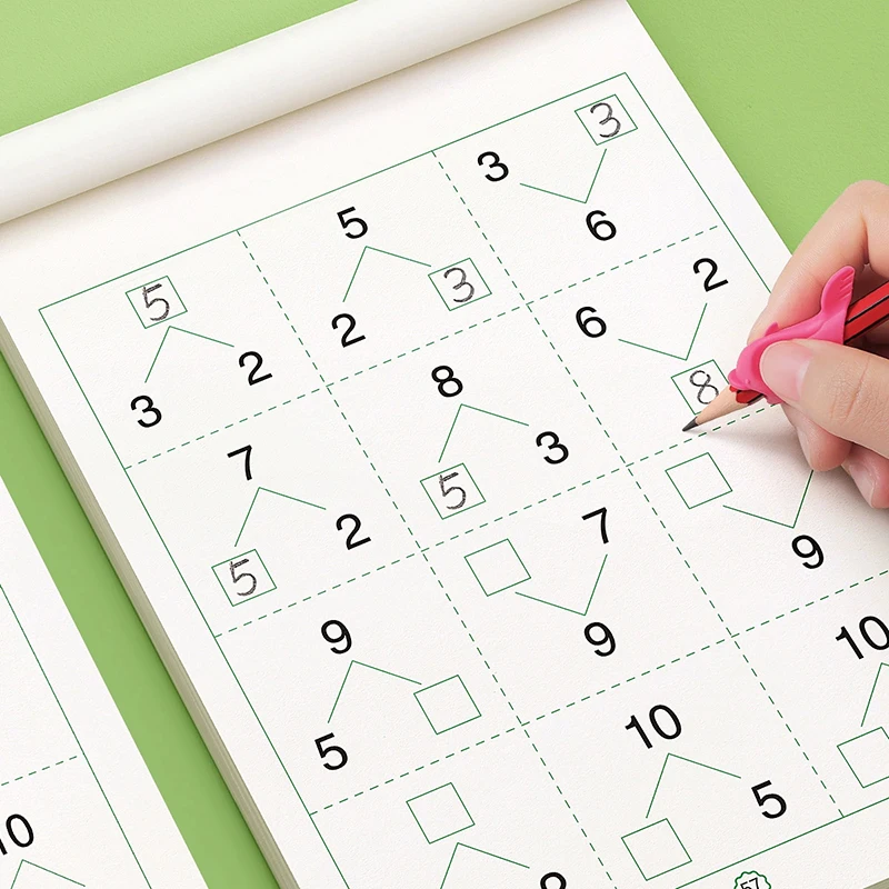Handgeschriebenes Mathe-Kopierbuch für Kinder: Addition und Subtraktion innerhalb von 10/20 Image