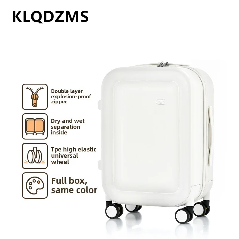 KLQDZMS Koffer mit großem Fassungsvermögen, ABS+PC-Boardingkoffer, 20-Zoll-Trolley-Koffer, 24-Zoll-26-Zoll-Trolley-Reisetasche, Damen-Gepäck