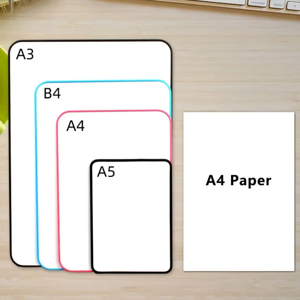 A5/A4/B4/A3 Whiteboard, doppelseitig, trocken abwischbar, beschreibbar, magnetisch, wiederverwendbar, für den Schreibtisch, kleine Tafel, Büro Image