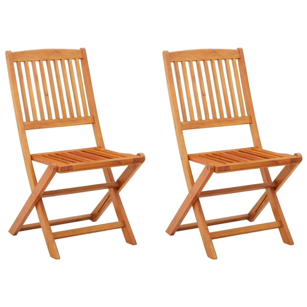 vidaXL Klappbare Gartenstühle 2 Stk. Massivholz Eukalyptus Image
