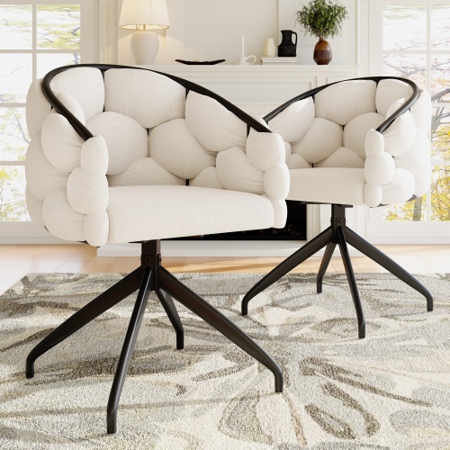 Sedia Di Lusso (2 Pezzi), Sedia Girevole, Ruotabile A 360°, Sedie Da Soggiorno, Sedie Da Pranzo, Sedie Da Trucco, Sedie In Stile Moderno, Sedie Da Pranzo Con Schienale, Sedia Ergonomica, Sedie A Bolla