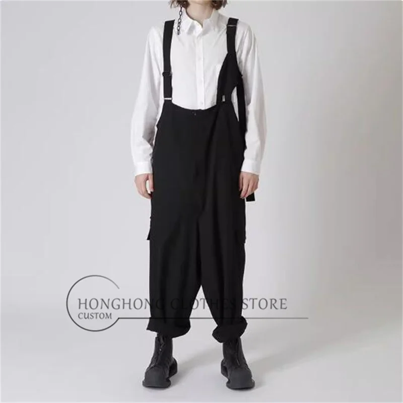 Original entworfene schwarze Gürtelhose. Maßgeschneiderte Größen. Hip-Hop- und literarische Haremshosen. Gerade geschnittene und lässige Arbeitshosen. Für beide m